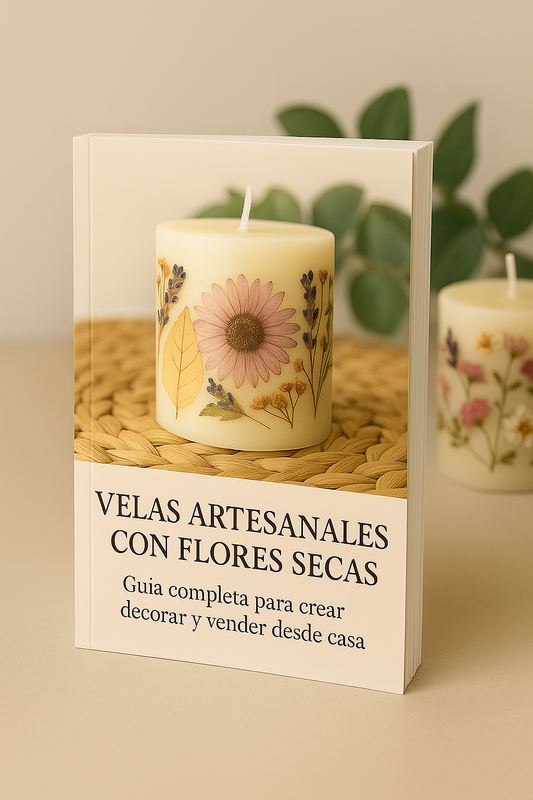 El Arte de Crear Velas con Flores Secas – Guía Paso a Paso para Decorar y Vender